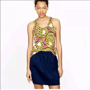 J.Crew pink and yellow print tank top size 12